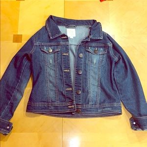 Children place jean jacket